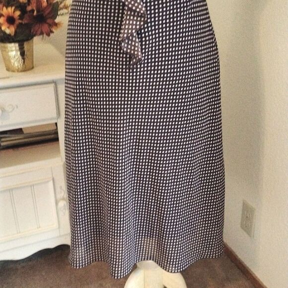 MSK Brown and White Dotted Dress - Picture 3 of 9